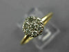 ANTIQUE LARGE .30CT DIAMOND 14K WHITE YELLOW GOLD FRIENDSHIP PROMISE RING #14446