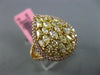 ESTATE LARGE 1.98CT PINK & YELLOW DIAMOND 18KT YELLOW & ROSE GOLD 3D PEAR RING