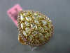 ESTATE LARGE 1.98CT PINK & YELLOW DIAMOND 18KT YELLOW & ROSE GOLD 3D PEAR RING