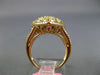 ESTATE LARGE 1.98CT PINK & YELLOW DIAMOND 18KT YELLOW & ROSE GOLD 3D PEAR RING