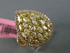 ESTATE LARGE 1.98CT PINK & YELLOW DIAMOND 18KT YELLOW & ROSE GOLD 3D PEAR RING