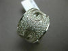 ESTATE LARGE 1.63CT ROUND DIAMOND 18KT WHITE GOLD 3D DOUBLE HEART LOVE RING