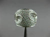 ESTATE LARGE 1.63CT ROUND DIAMOND 18KT WHITE GOLD 3D DOUBLE HEART LOVE RING