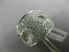 ESTATE LARGE 1.63CT ROUND DIAMOND 18KT WHITE GOLD 3D DOUBLE HEART LOVE RING