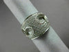 ESTATE LARGE 1.63CT ROUND DIAMOND 18KT WHITE GOLD 3D DOUBLE HEART LOVE RING