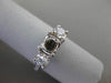 ESTATE .72CT DIAMOND 14K WHITE GOLD 3D 3 STONE SEMI MOUNT ENGAGEMENT RING #18596