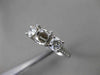 ESTATE .72CT DIAMOND 14K WHITE GOLD 3D 3 STONE SEMI MOUNT ENGAGEMENT RING #18596