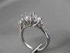 ESTATE .72CT DIAMOND 14K WHITE GOLD 3D 3 STONE SEMI MOUNT ENGAGEMENT RING #18596