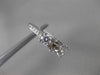 ESTATE .72CT DIAMOND 14K WHITE GOLD 3D 3 STONE SEMI MOUNT ENGAGEMENT RING #18596