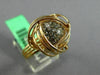 ESTATE EXTRA LARGE .53CT WHITE & FANCY DIAMOND 18KT ROSE GOLD 3D LOVE KNOT RING