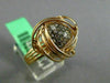 ESTATE EXTRA LARGE .53CT WHITE & FANCY DIAMOND 18KT ROSE GOLD 3D LOVE KNOT RING