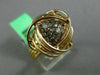 ESTATE EXTRA LARGE .53CT WHITE & FANCY DIAMOND 18KT ROSE GOLD 3D LOVE KNOT RING