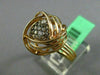 ESTATE EXTRA LARGE .53CT WHITE & FANCY DIAMOND 18KT ROSE GOLD 3D LOVE KNOT RING