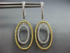 ESTATE .60CT DIAMOND 14KT 2 TONE GOLD CLASSIC DOUBLE OVAL ROPE HANGING EARRINGS