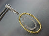 ESTATE .60CT DIAMOND 14KT 2 TONE GOLD CLASSIC DOUBLE OVAL ROPE HANGING EARRINGS