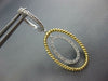 ESTATE .60CT DIAMOND 14KT 2 TONE GOLD CLASSIC DOUBLE OVAL ROPE HANGING EARRINGS