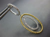 ESTATE .60CT DIAMOND 14KT 2 TONE GOLD CLASSIC DOUBLE OVAL ROPE HANGING EARRINGS