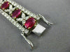 ESTATE WIDE 24.15CT DIAMOND & AAA RUBY 18KT GOLD & PLATINUM 3D TENNIS BRACELET