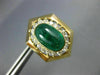 EXTRA LARGE 11.90CT DIAMOND & AAA EMERALDS 14K YELLOW GOLD OVAL CLIP ON EARRINGS