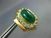 EXTRA LARGE 11.90CT DIAMOND & AAA EMERALDS 14K YELLOW GOLD OVAL CLIP ON EARRINGS