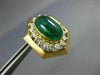 EXTRA LARGE 11.90CT DIAMOND & AAA EMERALDS 14K YELLOW GOLD OVAL CLIP ON EARRINGS