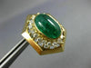 EXTRA LARGE 11.90CT DIAMOND & AAA EMERALDS 14K YELLOW GOLD OVAL CLIP ON EARRINGS