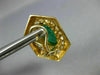 EXTRA LARGE 11.90CT DIAMOND & AAA EMERALDS 14K YELLOW GOLD OVAL CLIP ON EARRINGS