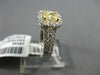 1.49CT WHITE & FANCY YELLOW PRINCESS DIAMOND 18KT 2 TONE GOLD 3D ENGAGEMENT RING