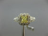 1.49CT WHITE & FANCY YELLOW PRINCESS DIAMOND 18KT 2 TONE GOLD 3D ENGAGEMENT RING