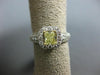 1.49CT WHITE & FANCY YELLOW PRINCESS DIAMOND 18KT 2 TONE GOLD 3D ENGAGEMENT RING