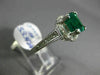 3.13CT DIAMOND & AAA EMERALD 14K WHITE GOLD EMERALD CUT FILIGREE ENGAGEMENT RING