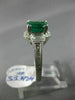 3.13CT DIAMOND & AAA EMERALD 14K WHITE GOLD EMERALD CUT FILIGREE ENGAGEMENT RING