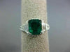 3.13CT DIAMOND & AAA EMERALD 14K WHITE GOLD EMERALD CUT FILIGREE ENGAGEMENT RING