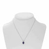 GIA LARGE 3.20CT DIAMOND & AAA PURPLE SAPPHIRE 18K WHITE GOLD OVAL HALO NECKLACE