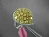 GIA LARGE 2.55CT WHITE & FANCY YELLOW DIAMOND 18K TWO TONE GOLD ANNIVERSARY RING