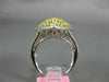 GIA LARGE 2.55CT WHITE & FANCY YELLOW DIAMOND 18K TWO TONE GOLD ANNIVERSARY RING