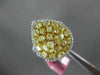 GIA LARGE 2.55CT WHITE & FANCY YELLOW DIAMOND 18K TWO TONE GOLD ANNIVERSARY RING