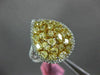 GIA LARGE 2.55CT WHITE & FANCY YELLOW DIAMOND 18K TWO TONE GOLD ANNIVERSARY RING