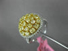 GIA LARGE 2.55CT WHITE & FANCY YELLOW DIAMOND 18K TWO TONE GOLD ANNIVERSARY RING