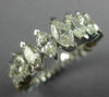 LARGE 4.10CT DIAMOND 14KT WHITE GOLD MARQUISE ETERNITY ANNIVERSARY RING #26651