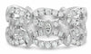 ESTATE WIDE .94CT DIAMOND 14K WHITE GOLD 3D OVERLAPPING WEDDING ANNIVERSARY RING