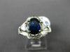 LARGE 2.93CT DIAMOND & AAA SAPPHIRE 18KT WHITE GOLD FILIGREE ENGAGEMENT RING
