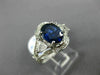 LARGE 2.93CT DIAMOND & AAA SAPPHIRE 18KT WHITE GOLD FILIGREE ENGAGEMENT RING
