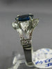 LARGE 2.93CT DIAMOND & AAA SAPPHIRE 18KT WHITE GOLD FILIGREE ENGAGEMENT RING