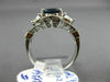 LARGE 2.93CT DIAMOND & AAA SAPPHIRE 18KT WHITE GOLD FILIGREE ENGAGEMENT RING