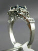 LARGE 2.93CT DIAMOND & AAA SAPPHIRE 18KT WHITE GOLD FILIGREE ENGAGEMENT RING