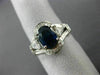LARGE 2.93CT DIAMOND & AAA SAPPHIRE 18KT WHITE GOLD FILIGREE ENGAGEMENT RING