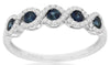 .48CT DIAMOND & AAA SAPPHIRE 14K WHITE GOLD ROUND INFINITY ANNIVERSARY LOVE RING