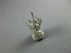 ESTATE .47CT DIAMOND 18KT WHITE GOLD CLUSTER FLOWER SQUARE OCTAGON STUD EARRINGS
