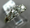 ESTATE WIDE .10CT DIAMOND & CHALCEDONY 14K TWO TONE GOLD OVAL FLOWER RING #25347